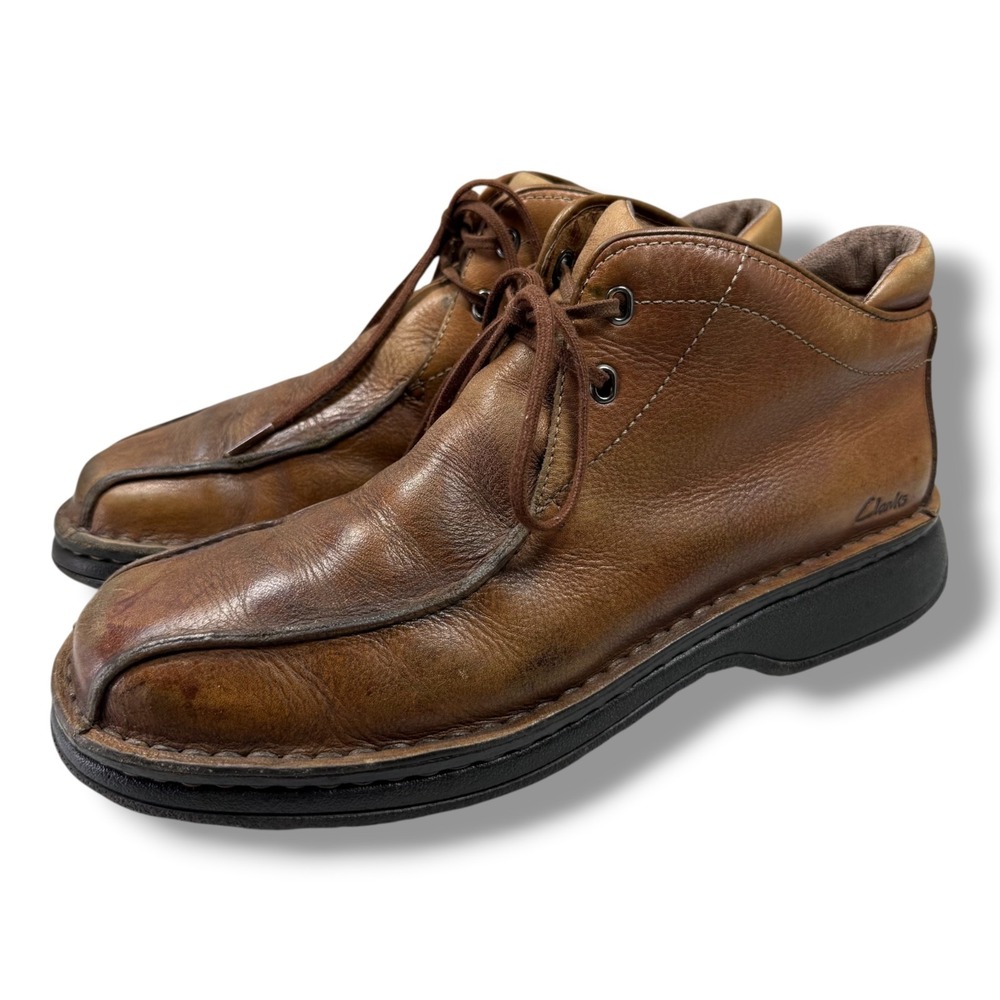 Clarks Active Mens US Size 9.5 Boots 30087 Tan Leather Dress Shoes